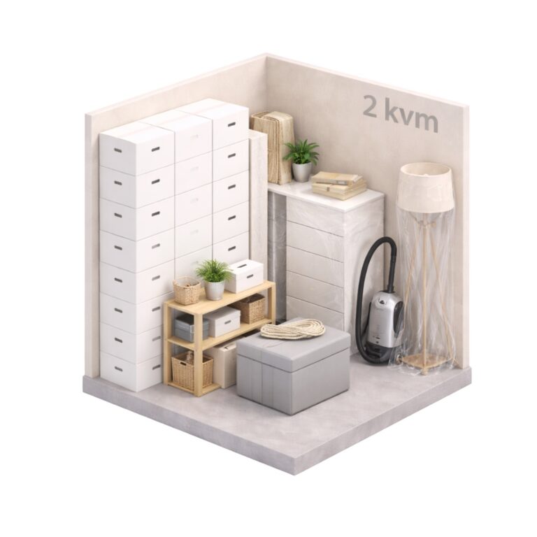 Illustration av 2 m² förråd