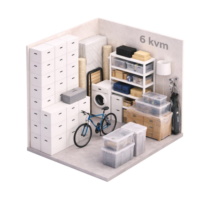 Illustration av 6 m² förråd